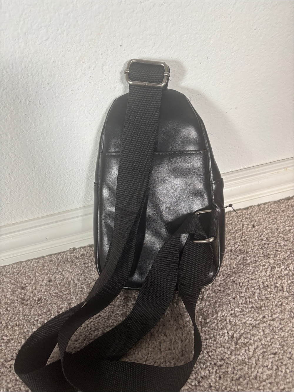 Patricia Nash Louetta Small Leather Sling Bag Black Crossbody Backpack Purse - Picture 7 of 9